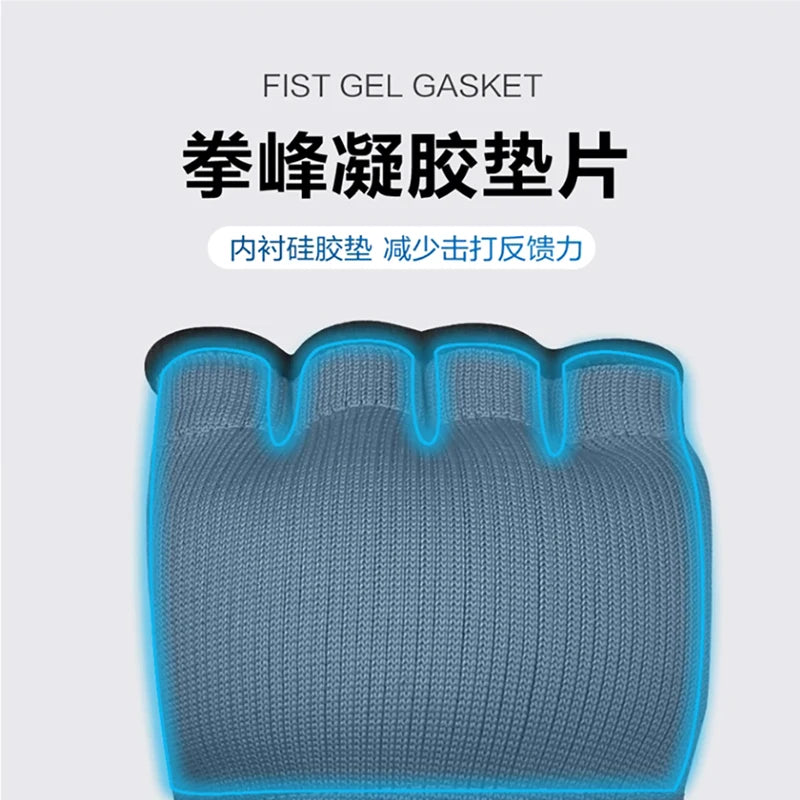 Gel Boxing Hand Wrap Gloves With Long Wrist Strap For MMA Training