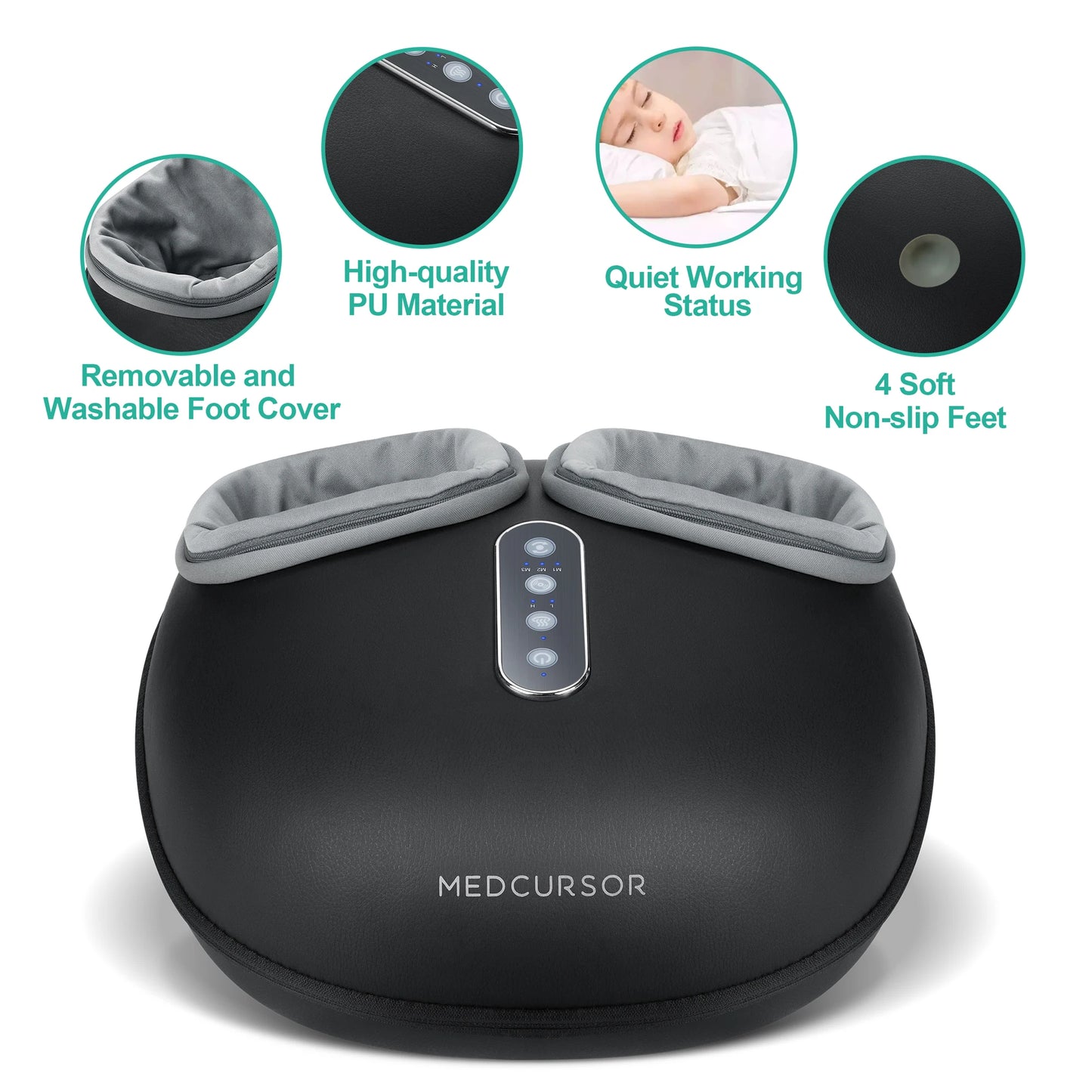 Medcursor Shiatsu Foot Massager With Heat For Relaxation And Relief