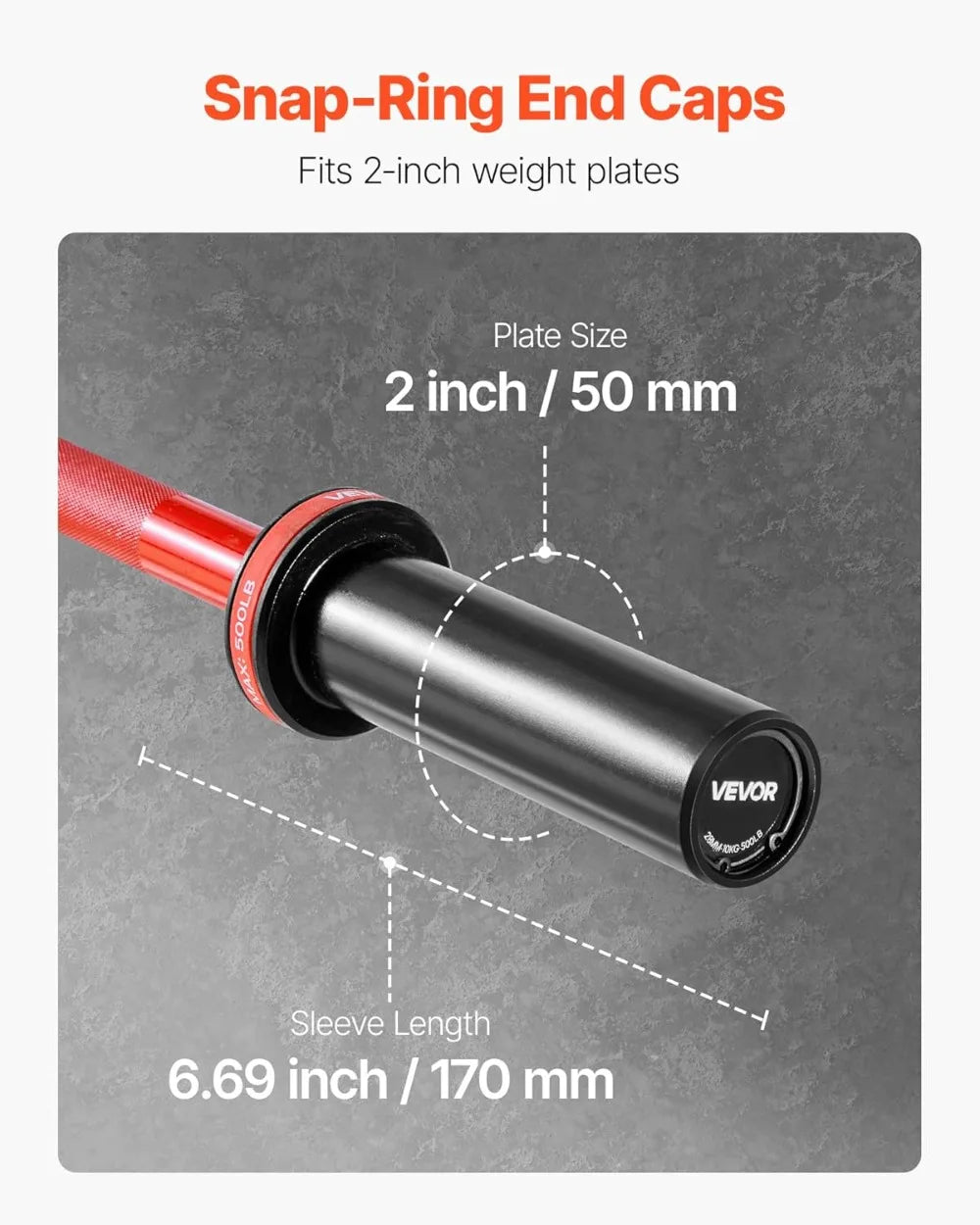 Olympic Barbell Knurled Grip for Strength Training 1000 Pounds Capacity