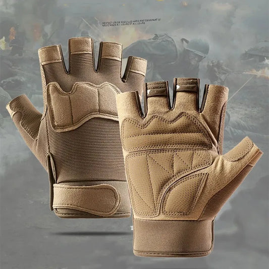 Unisex Outdoor Tactical Half Finger Gloves for Motorcycle and Shooting