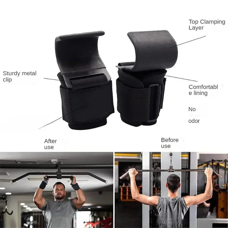 MIHJUSFDH Non Slip Weight Lifting Hooks For Deadlifts And Pullups