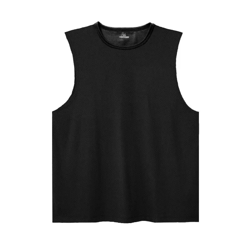 Summer Ice Silk Running Vest For Men Quick Dry Shirt