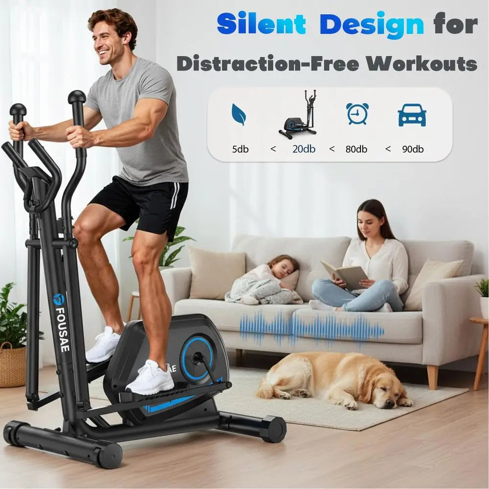 YTYIN 16Level Magnetic Elliptical Machine With Quiet Drive For Home Gym