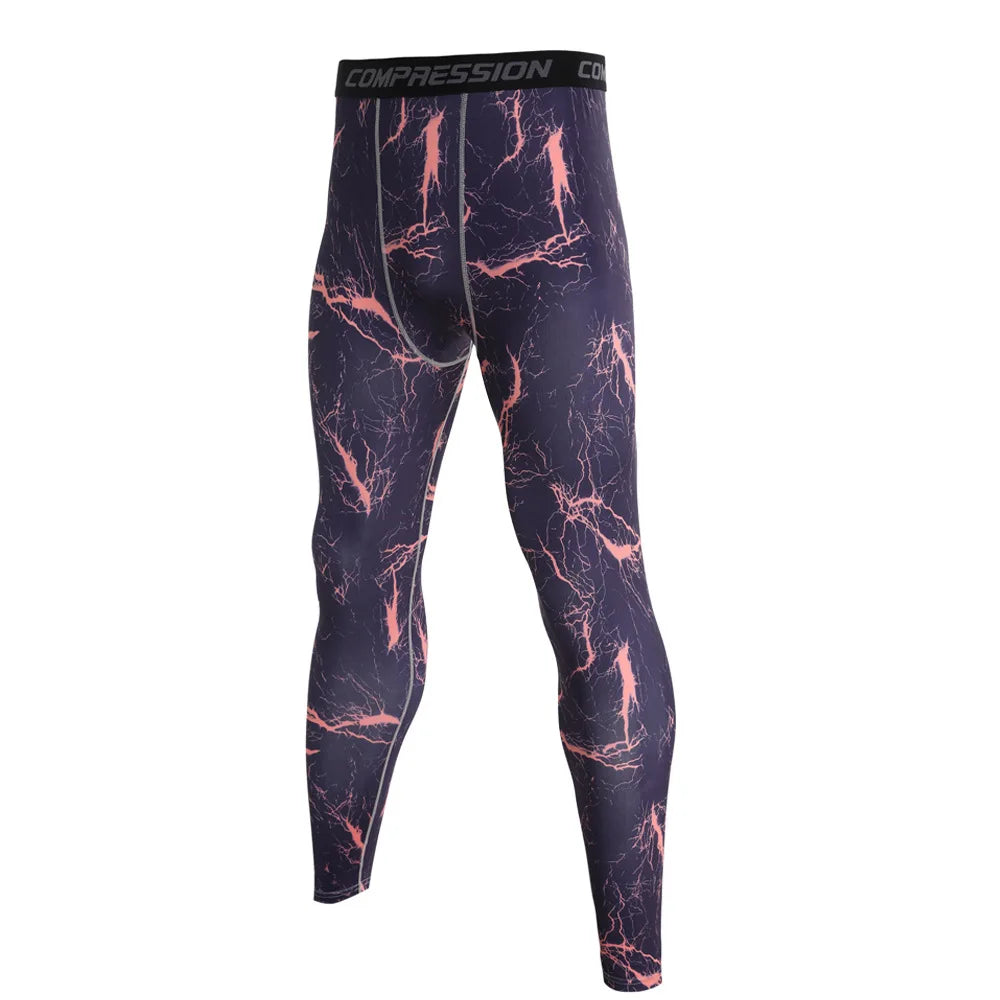 Men Camouflage Running Compression Leggings Quick Dry