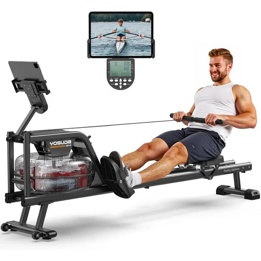 YOSUDA Water Rowing Machine For Home Use Bluetooth App Support