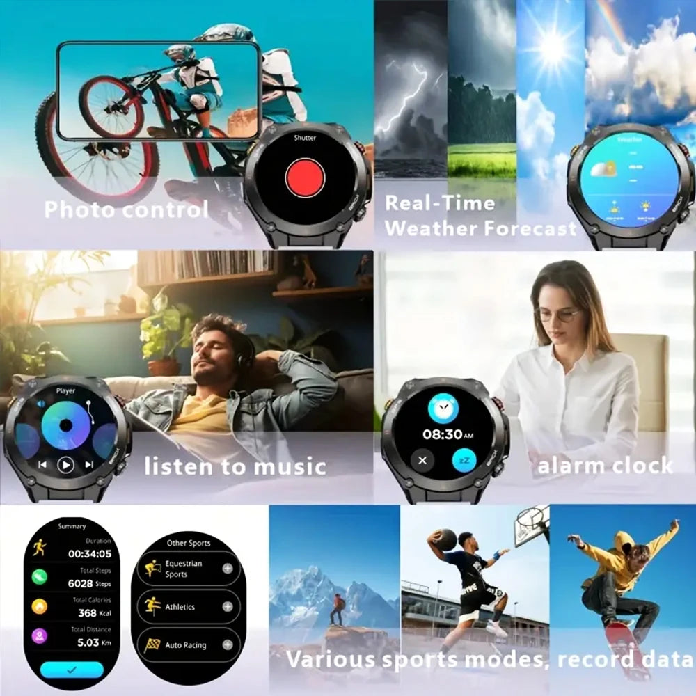 Senbono GPS Smart Watch Bluetooth Phone Calls For Men