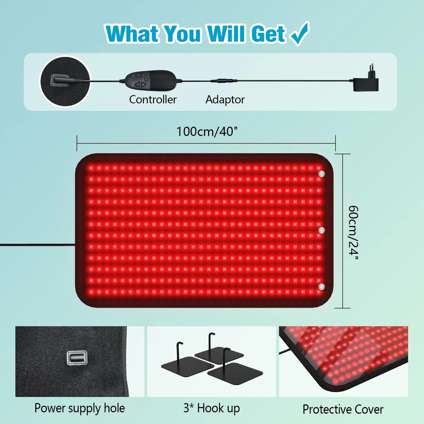 Jitesy Red Light Therapy Mat 660nm 850nm Full Body