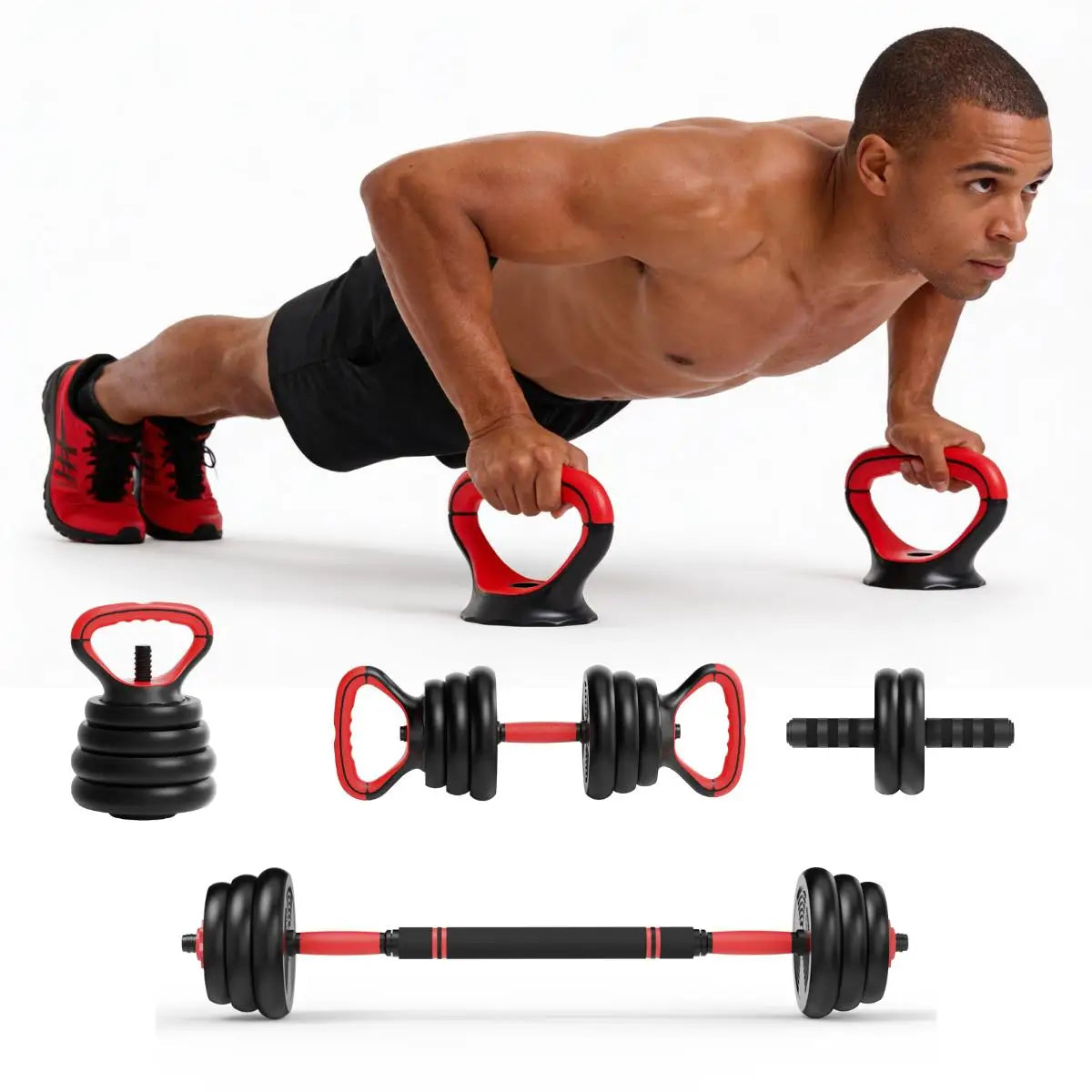 RELIFE 5-In-1 Adjustable Dumbbell Set For Home Gym Workouts