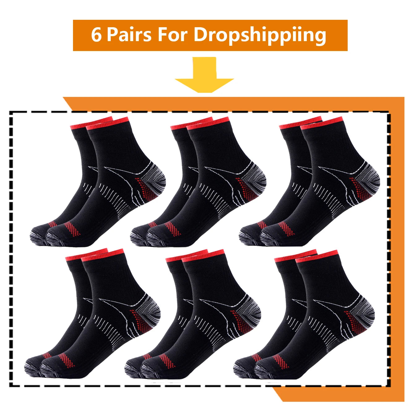 BROTHOCK Compression Socks 20-30 MmHg Athletic Nylon Stockings