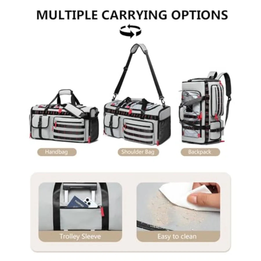 Unisex Gym Bag With Shoe And Laptop Compartments Durable Travel