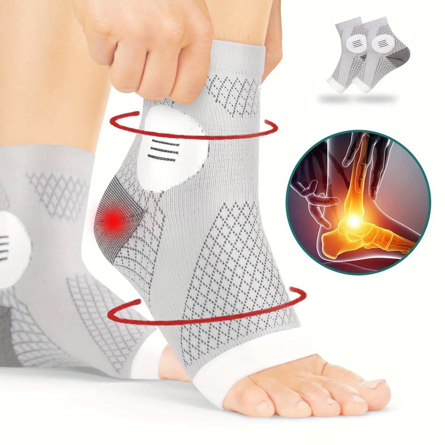 Compression Socks for Neuropathy With Arch Support Open Toe