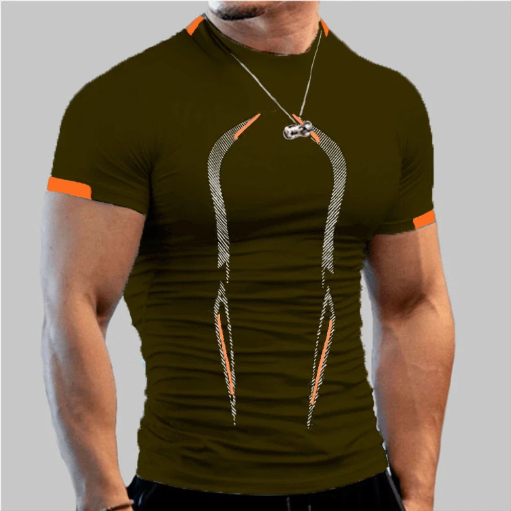 Men Quick Dry Breathable Gym Tee For Running And Training