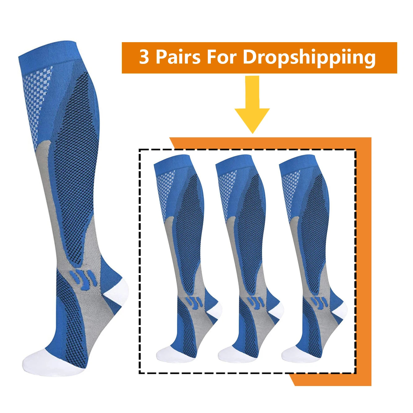 BROTHOCK Compression Socks 20-30 MmHg Athletic Nylon Stockings
