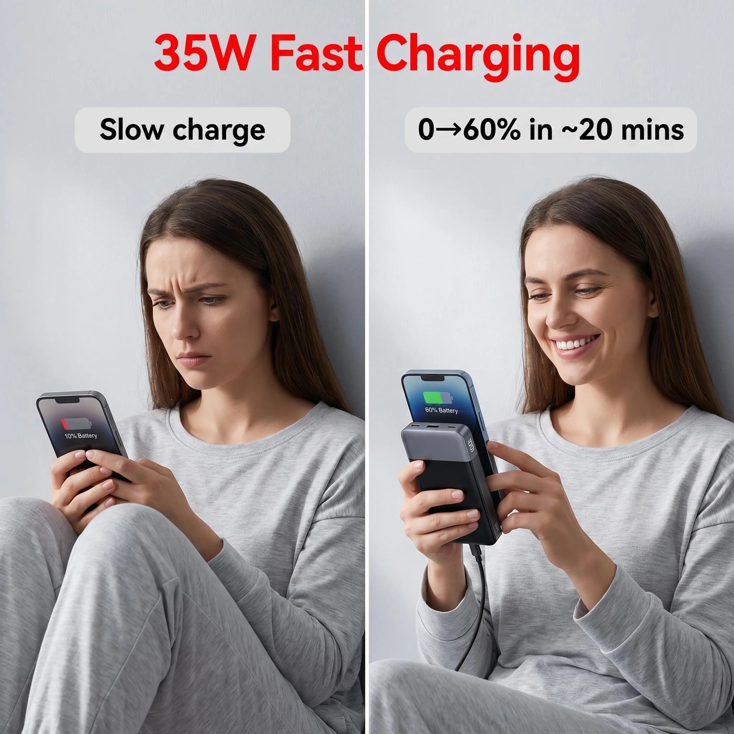 Nobis 10000mAh 35W Fast Charging USB C Power Bank Slim