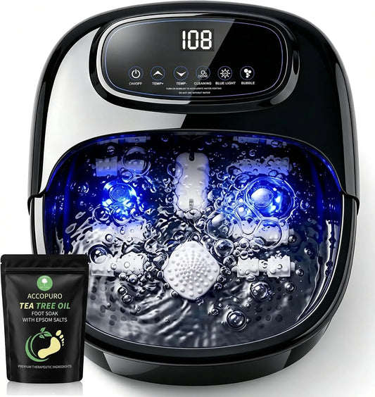 Foot Spa Bath Massager With Ozone UV Heat Bubbles And Rollers