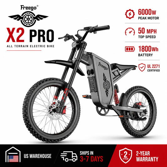 Freego X2 Pro Electric Dirt Bike 6000W Motors 60V 30Ah Battery