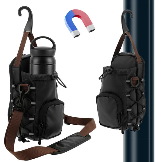 Magnetic Gym Chest Pouch With Water Bottle Holder For Travel