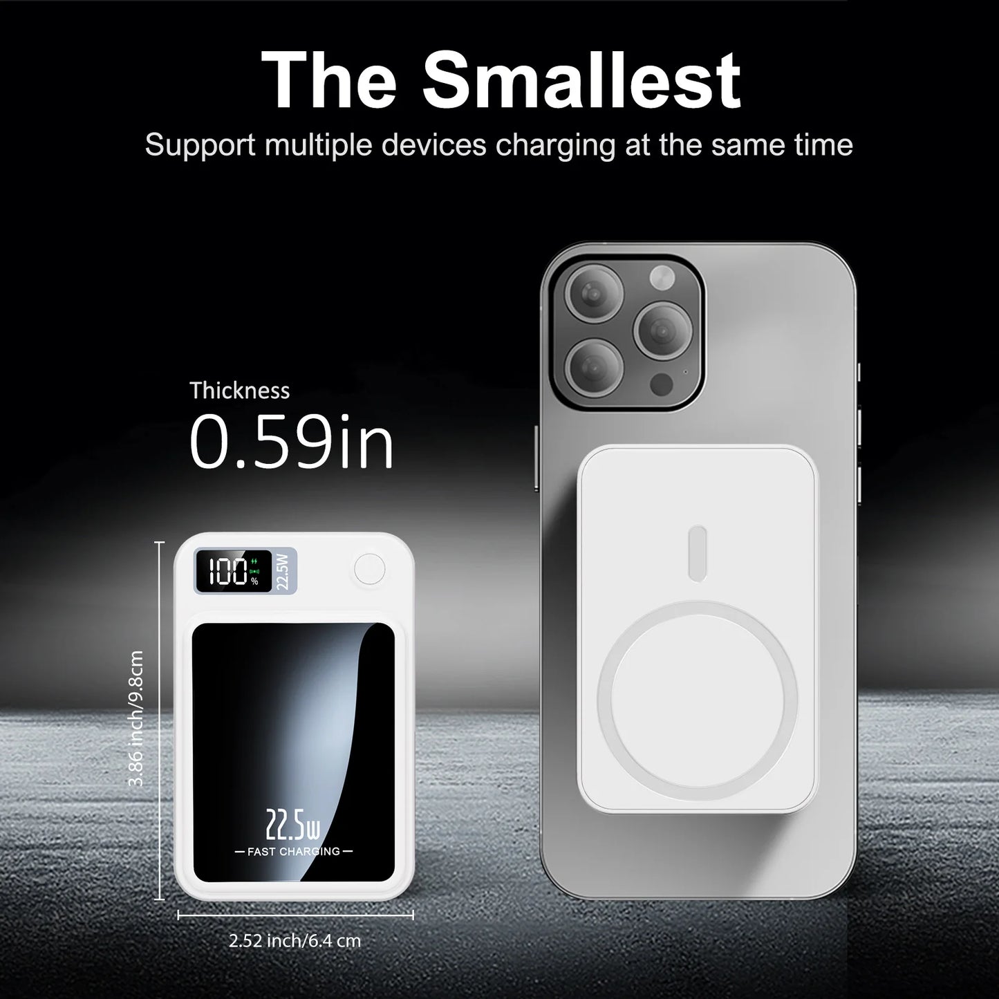 Wireless Power Bank 2-In-1 Magnetic 10000mAh Portable Charger