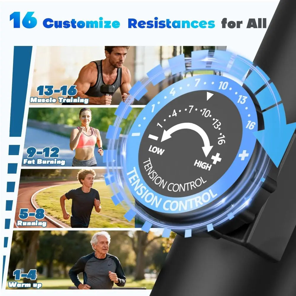 YTYIN 16Level Magnetic Elliptical Machine With Quiet Drive For Home Gym