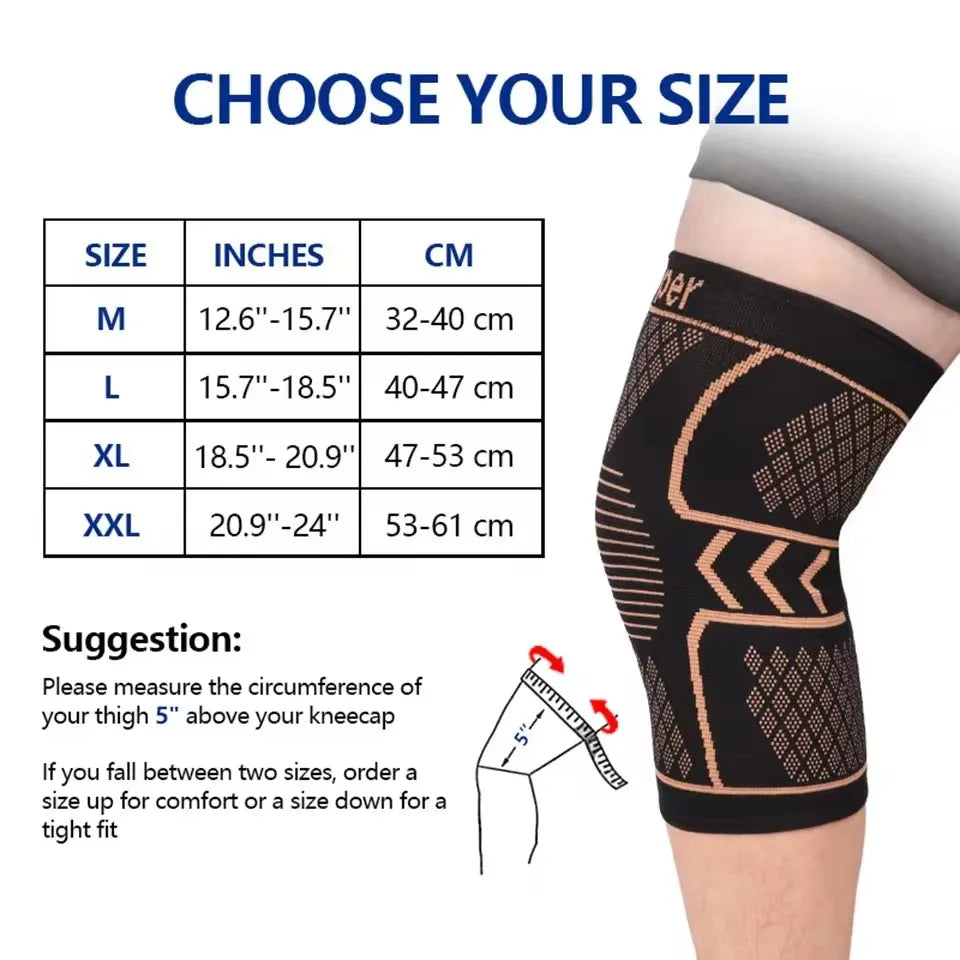 Copper Knee Support Pad Braces For Arthritis Joint Pain Relief