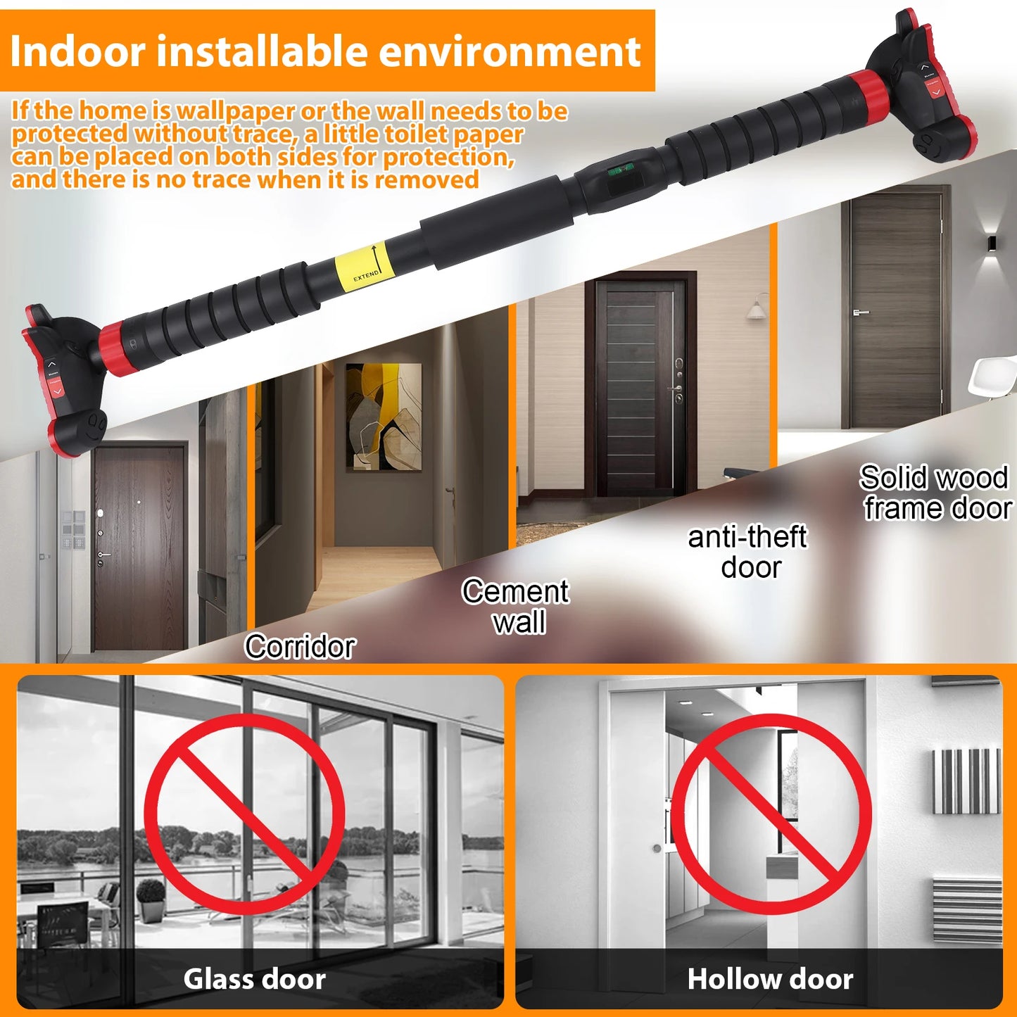 TWISTER.CK Doorway Pull Up Bar Non Slip Adjustable