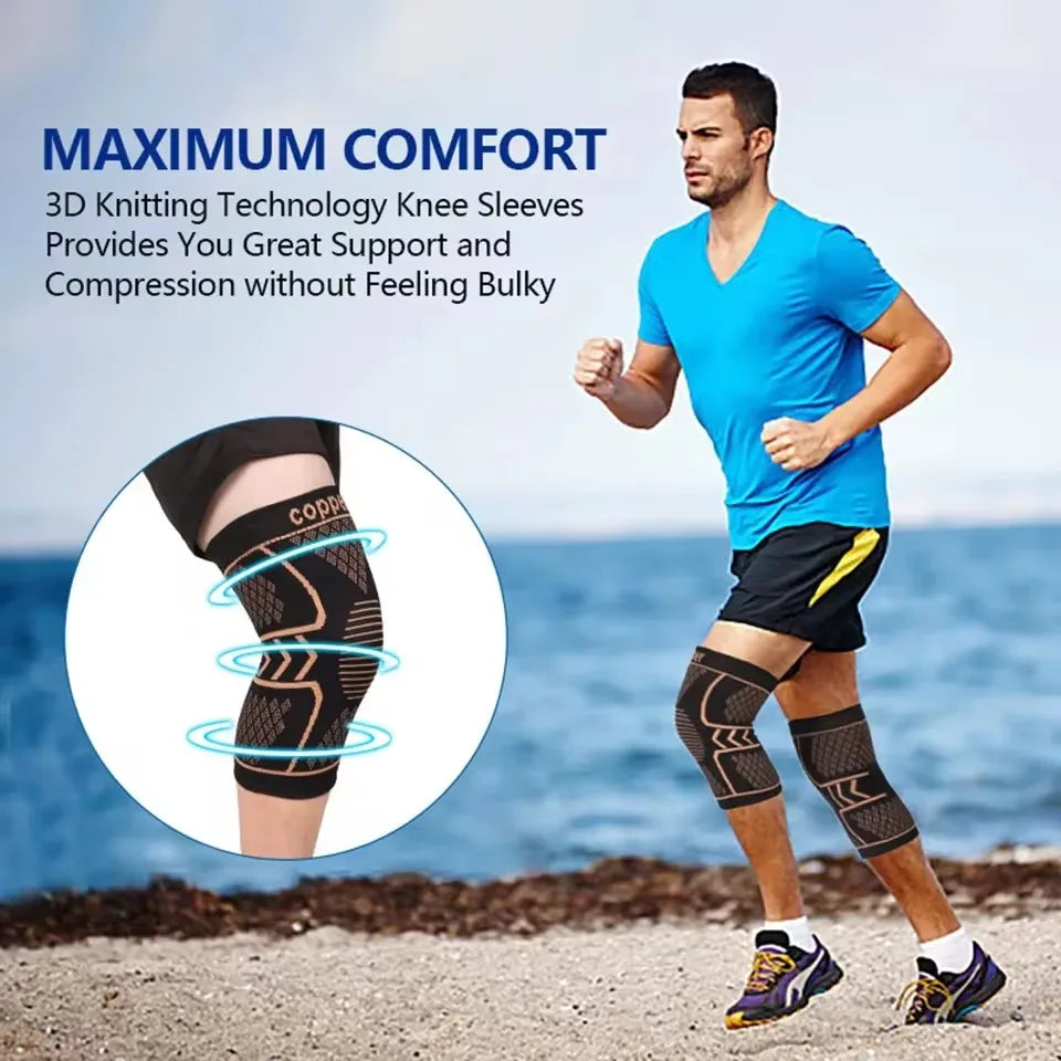 Copper Knee Support Pad Braces For Arthritis Joint Pain Relief