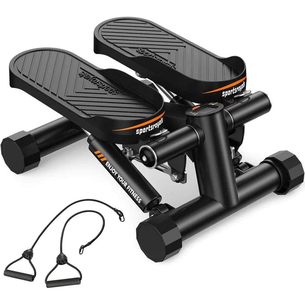 Sportsroyals Stair Stepper With Resistance Bands For Full Body Workout