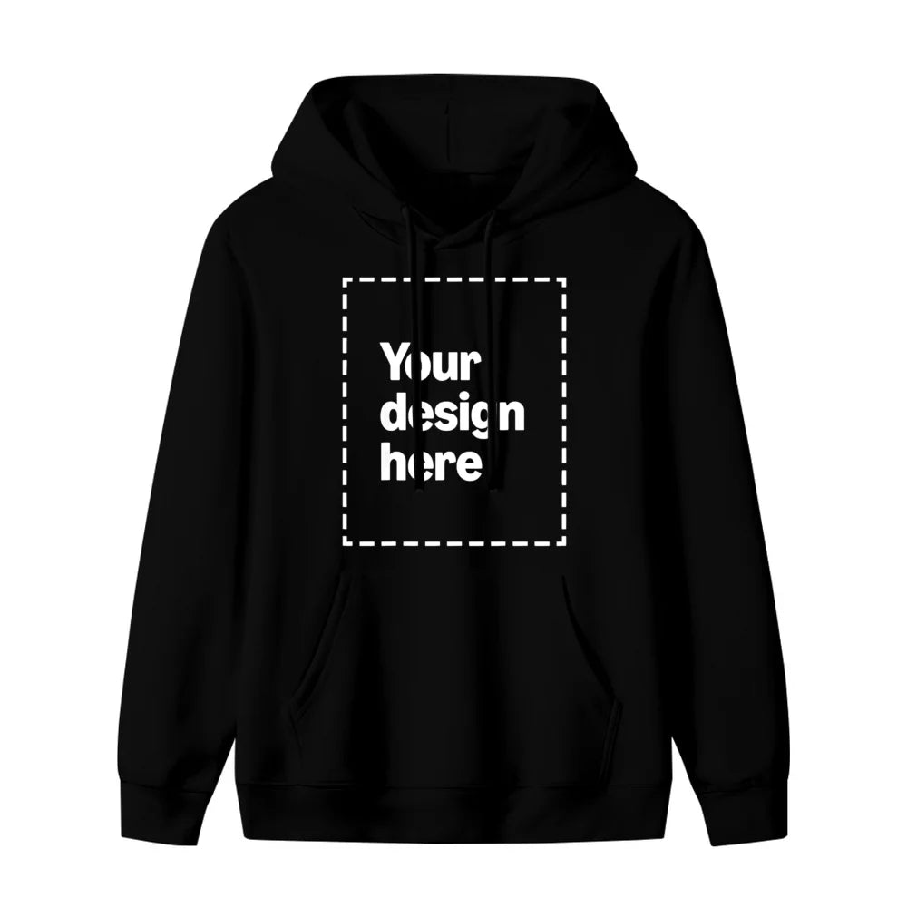 Custom Hoodie Unisex Pullover With Photo Logo Front And Back