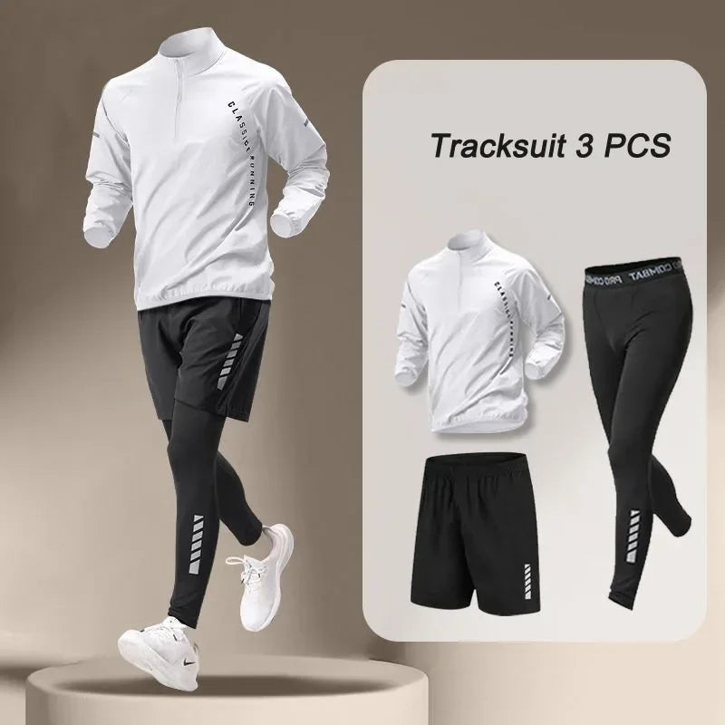 Quick Dry Jacket and Pants Set for Outdoor Fitness