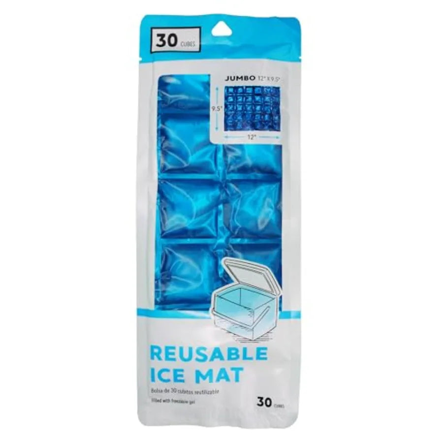 Reusable Ice Pack Mat Flexible Gel Freezer Sheet for Coolers