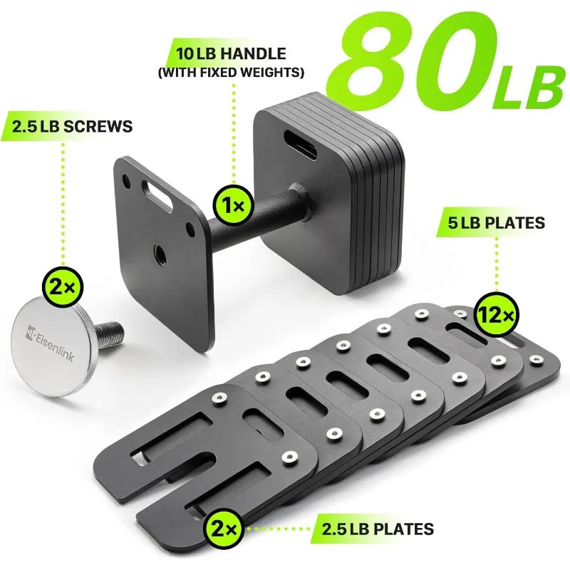 Eisenlink Adjustable Dumbbell Set For Home Gym Training