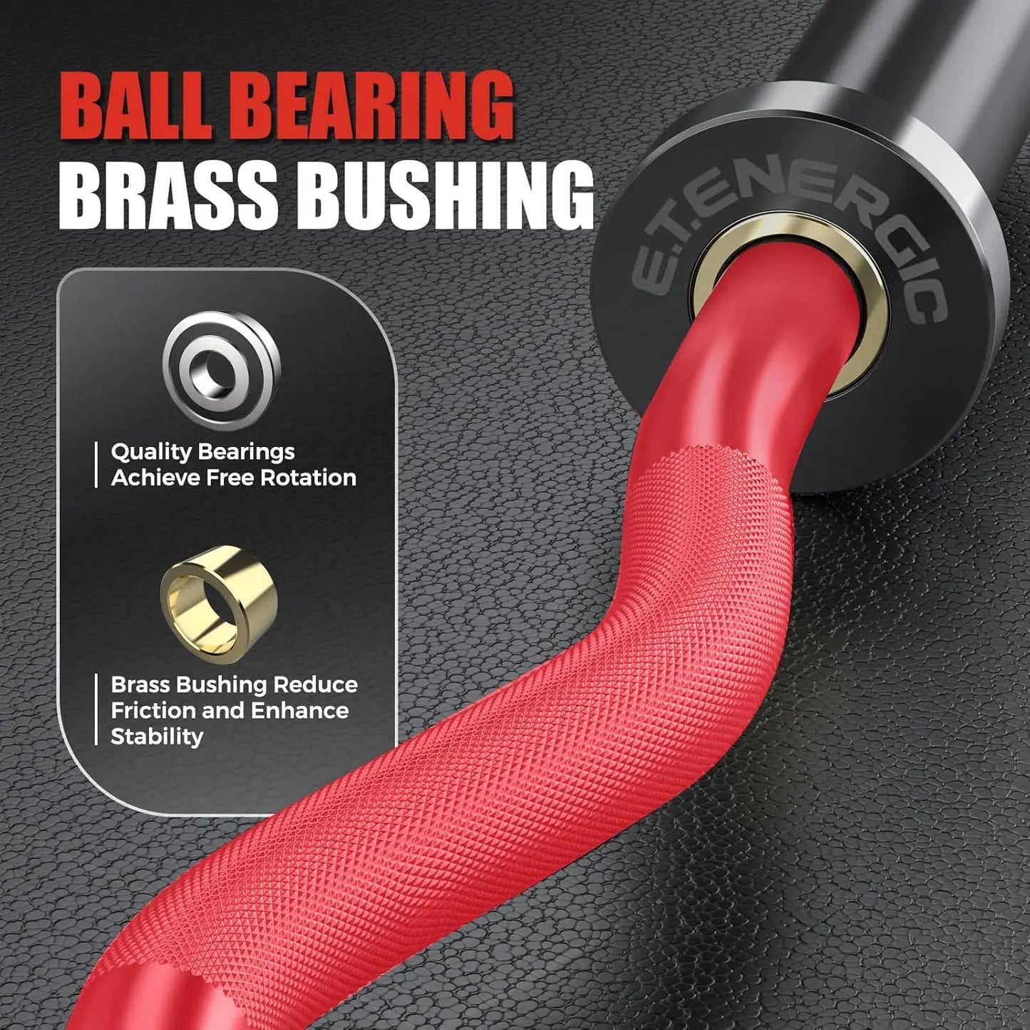 EZ Curl Barbell 500 Lb Capacity Steel For Home Gym