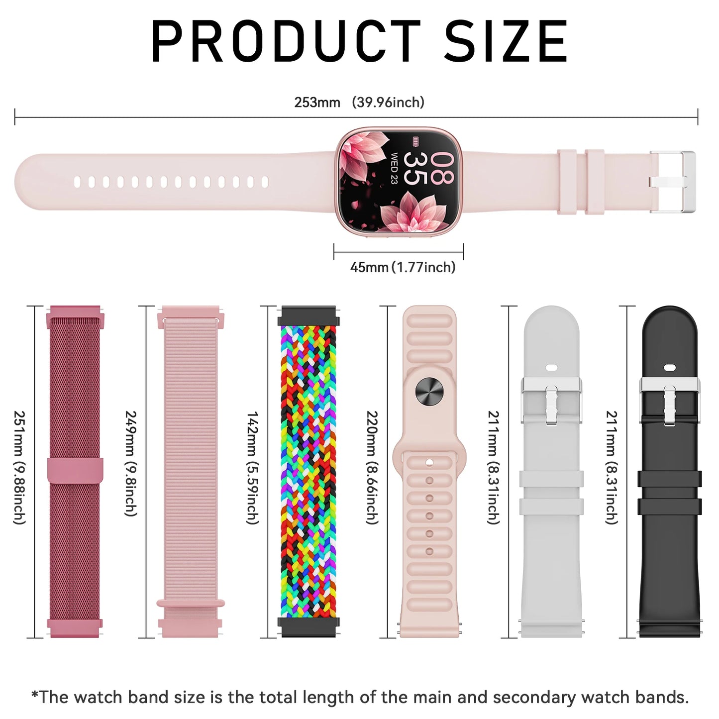 Ladies Smartwatch With Heart Rate Sleep Menstrual Tracking IP67