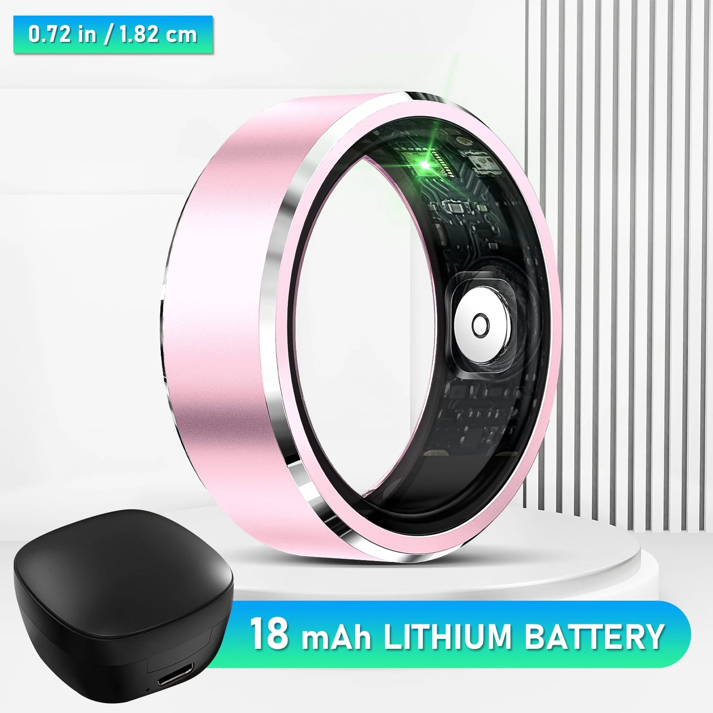 LaNikar R5 Smart Ring Blood Oxygen Monitor With Multi-Sport Modes