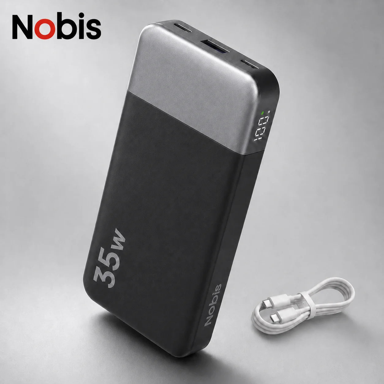 Nobis 10000mAh 35W Fast Charging USB C Power Bank Slim