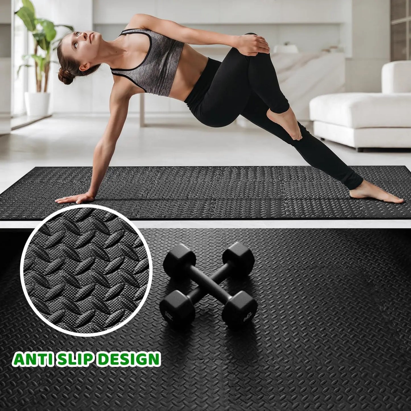 Interlocking Foam Floor Mats For Home Gym And Kids Area