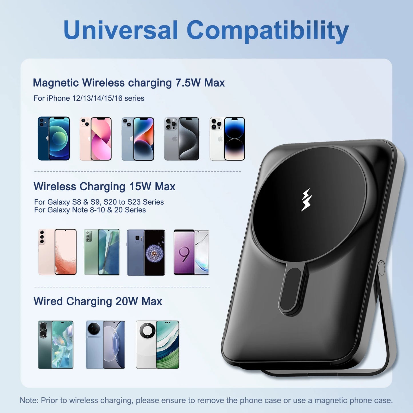 Magnetic Wireless Power Bank 10000mAh With 15W PD LED Display