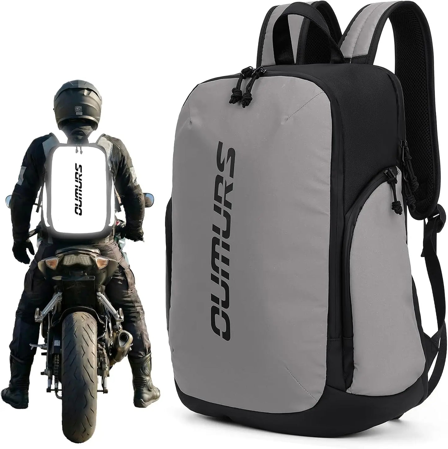 1800D Water Resistant Laptop Backpack for Travel and Motorcycle