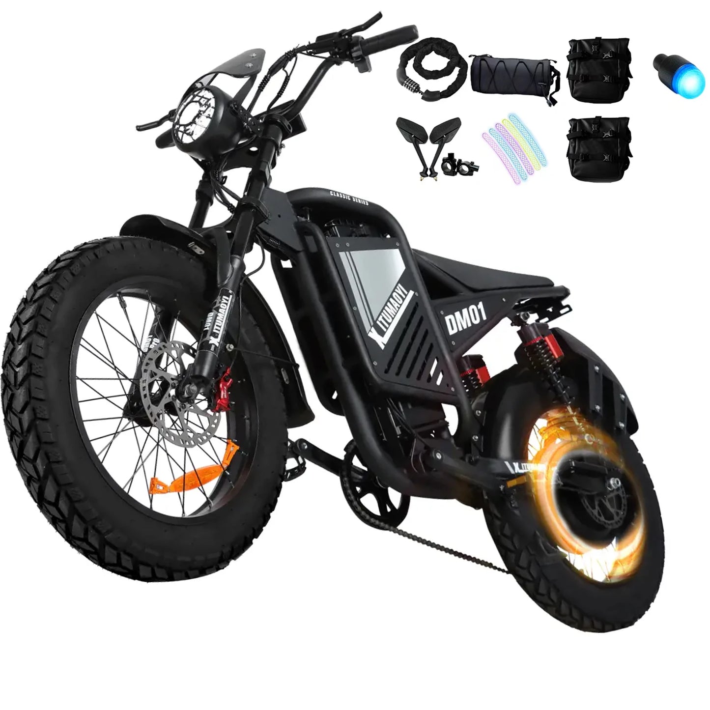 Baolujie DM01 Electric Motorcycle 2000W 60V 30Ah EBike