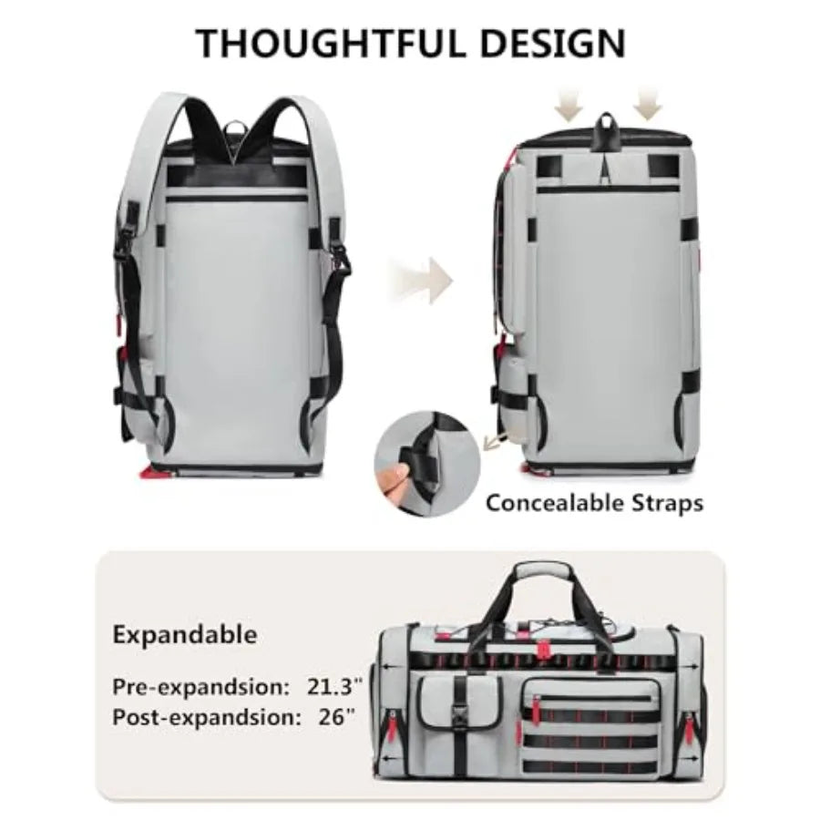Unisex Gym Bag With Shoe And Laptop Compartments Durable Travel