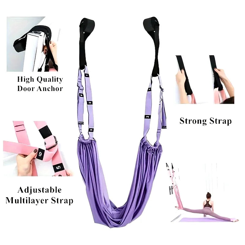 Aerial Yoga Strap Set For Door Hanging And Pilates Training