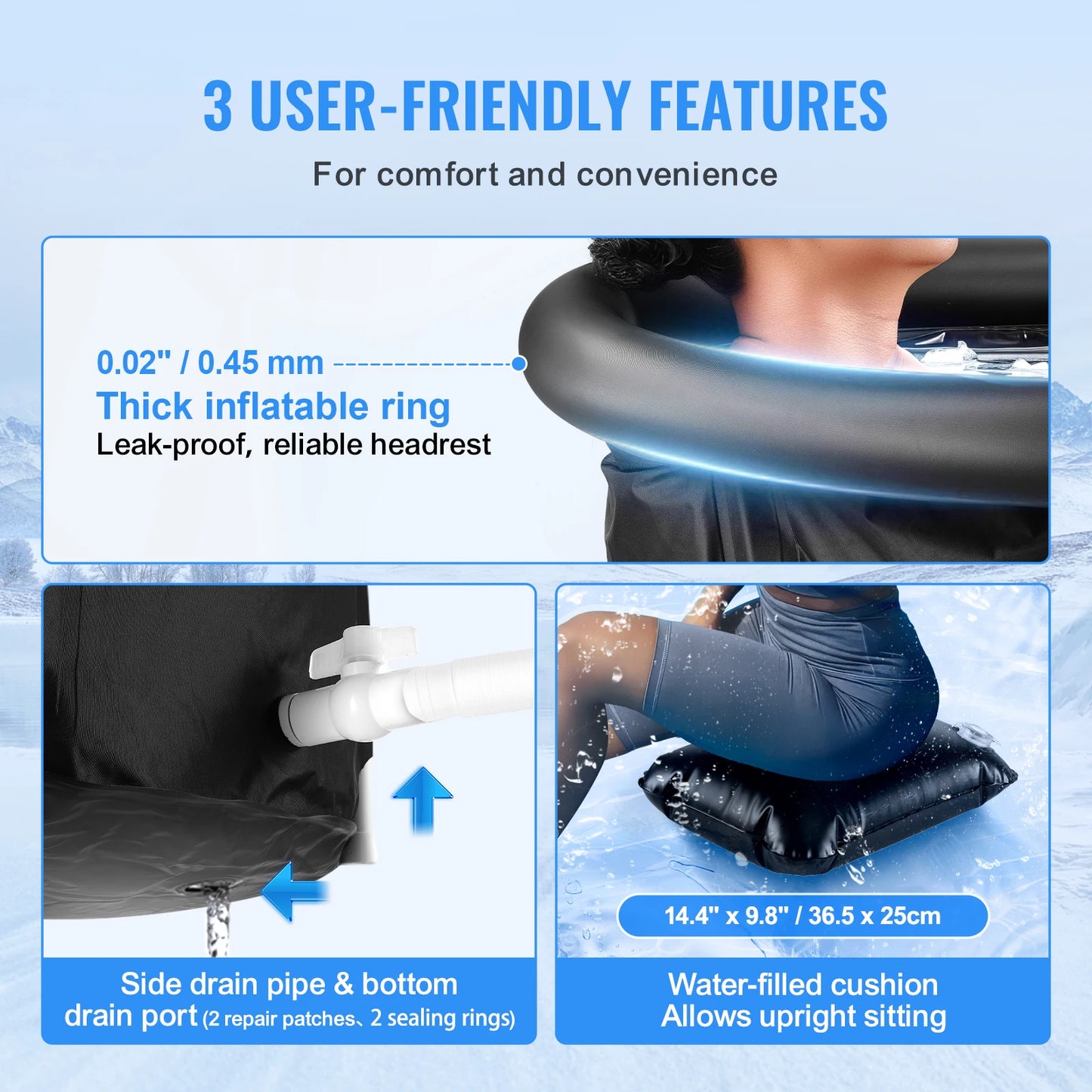 SucceBuy Ice Bath Tub For Cold Water Therapy Portable