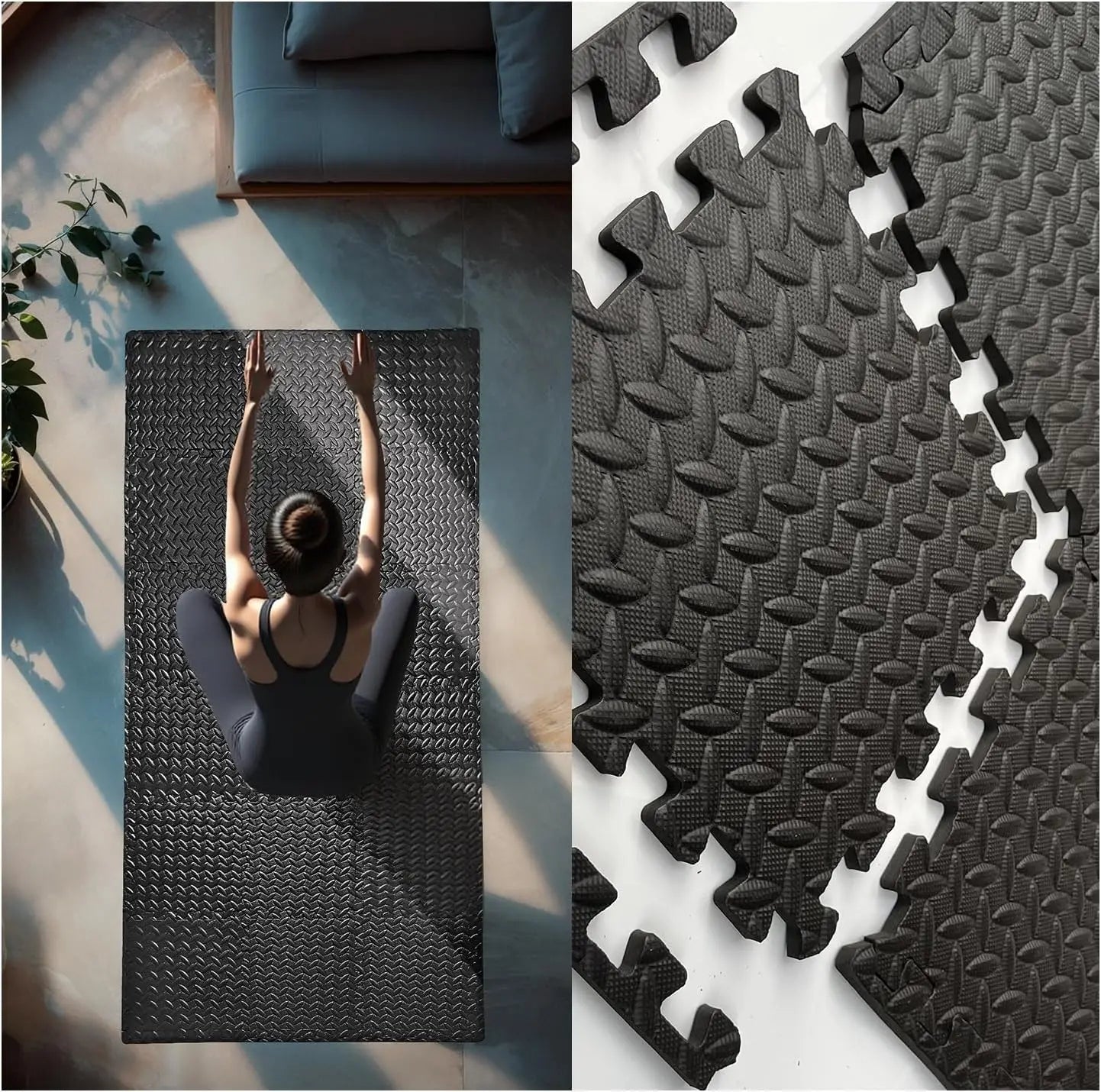 Interlocking Foam Floor Mats For Home Gym And Kids Area