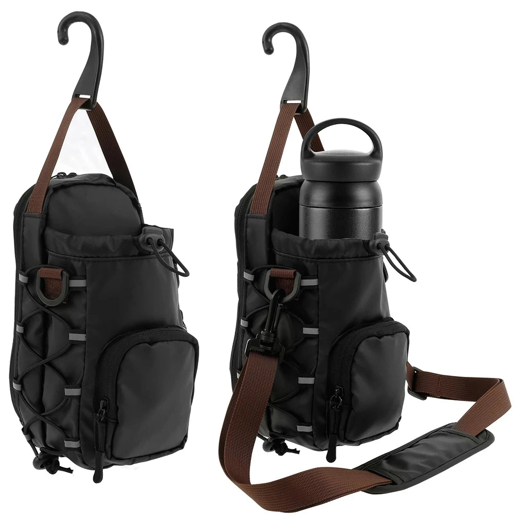 Magnetic Gym Chest Pouch With Water Bottle Holder For Travel
