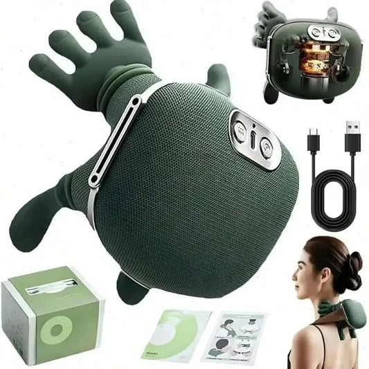 4D Wireless Shiatsu Neck And Shoulder Massager With Heat Therapy
