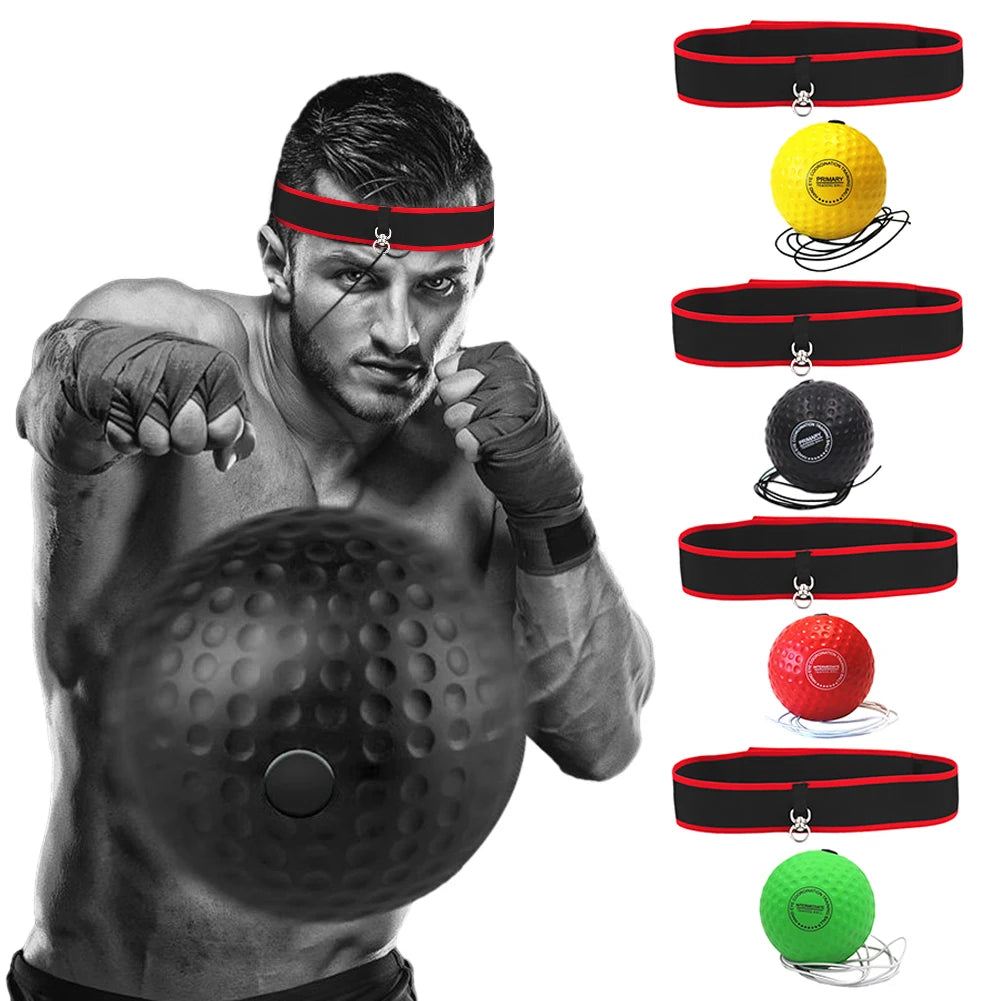 Boxing Reflex Ball With Adjustable Headband For Speed And Focus