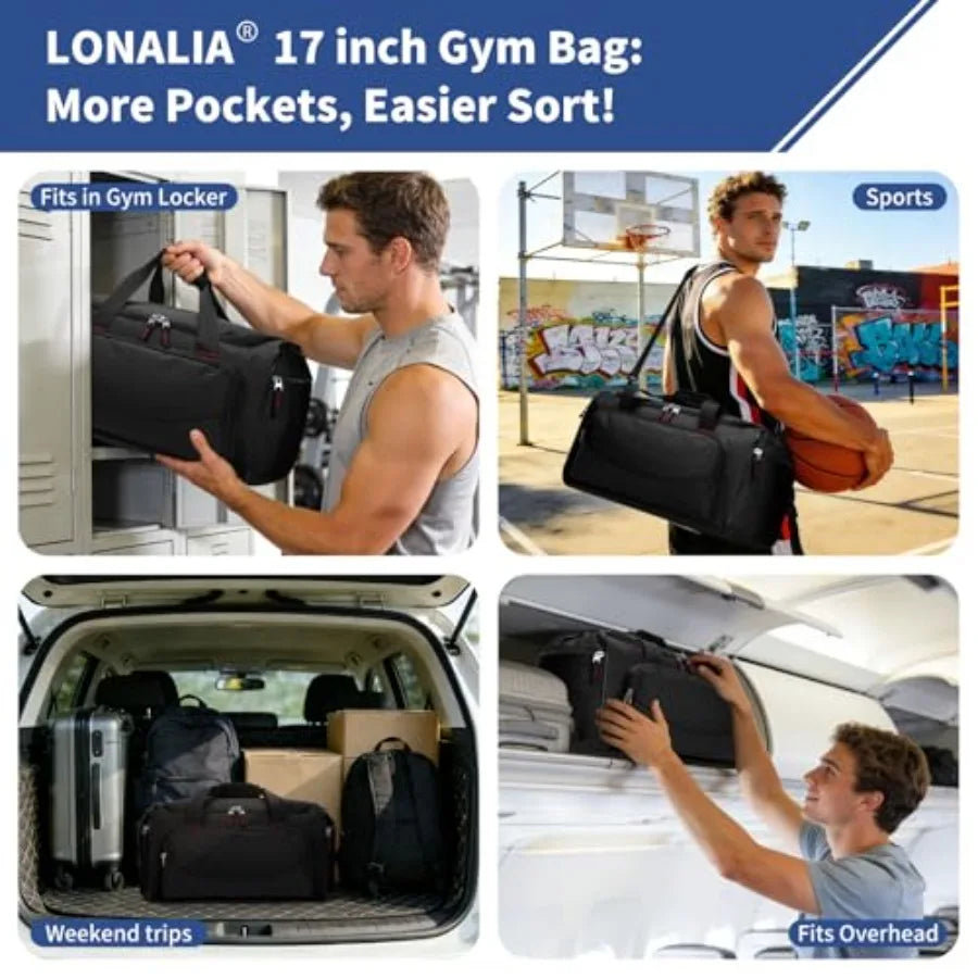 Nylon Duffle Bag Unisex Gym Travel Carry On Weekender