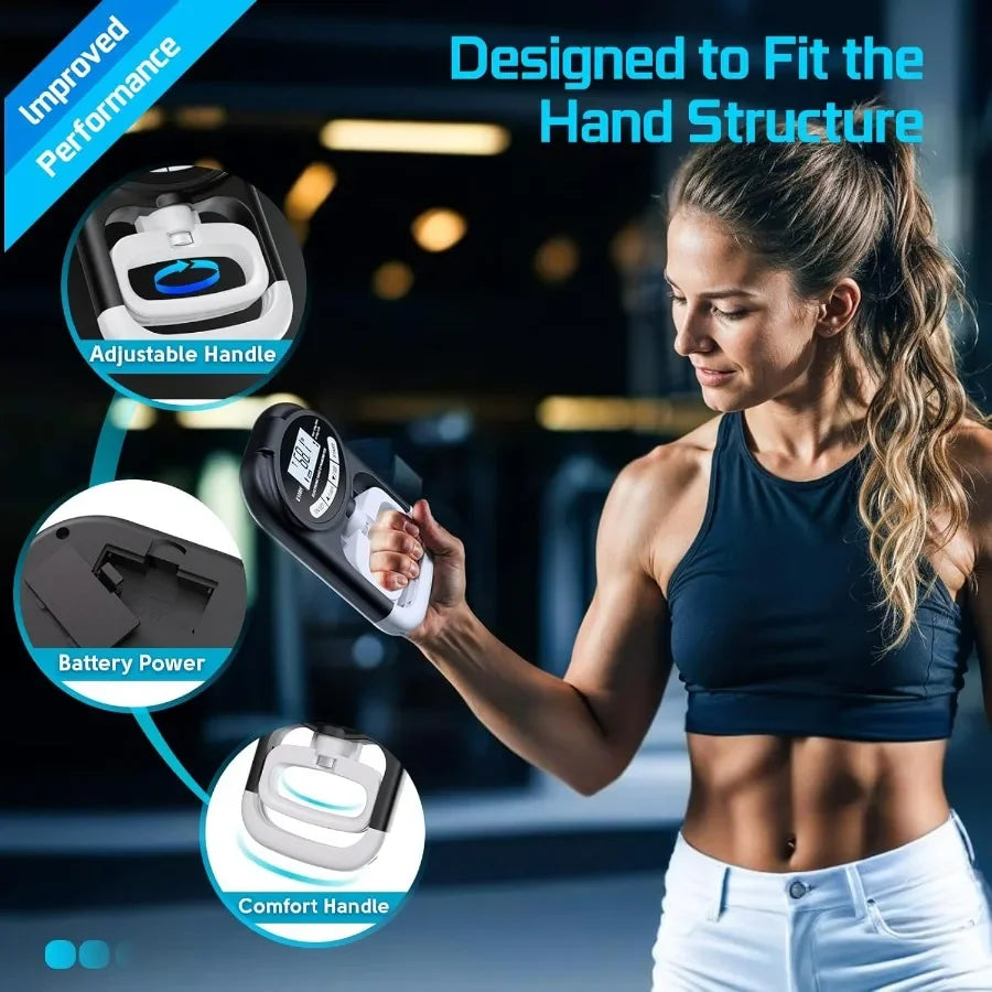 Grip Strength Tester Hand Dynamometer Digital Gripper Meter Wrist Exerciser
