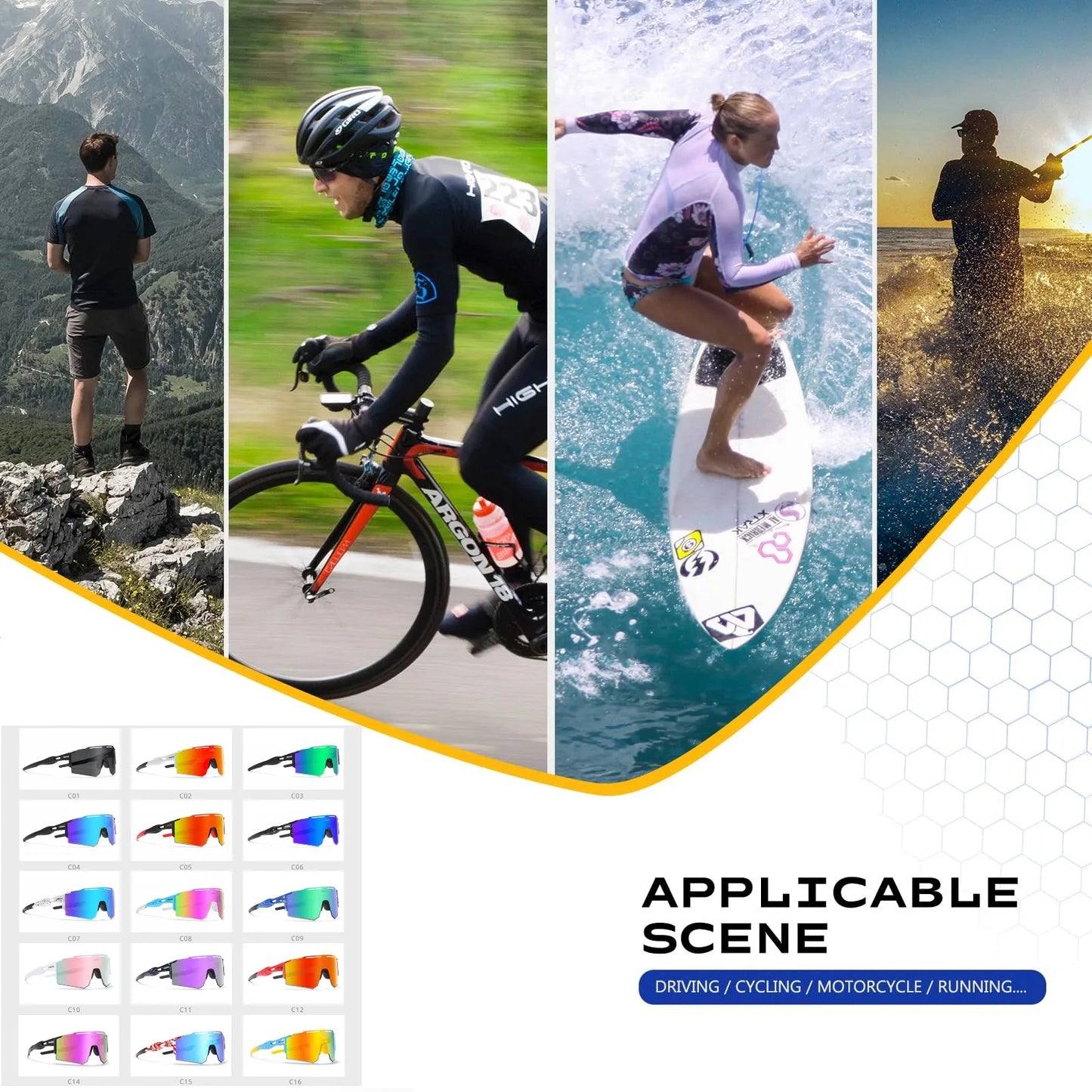 Unisex Polarized Sunglasses for Cycling, Running and Youth