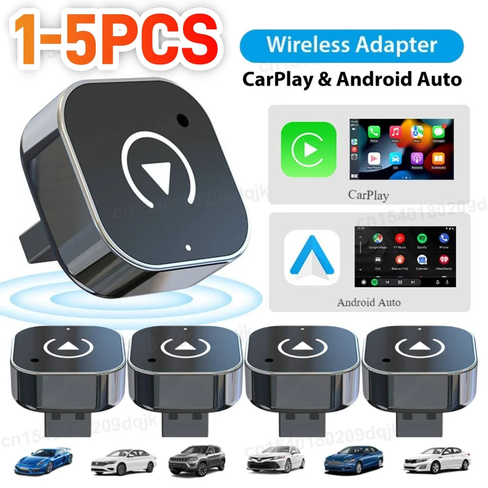 APWIKOGER Wireless CarPlay Android Auto Adapter AI Box